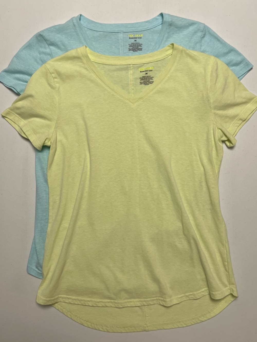 Set of 2 Women's Size Medium Blue and Yellow Tees